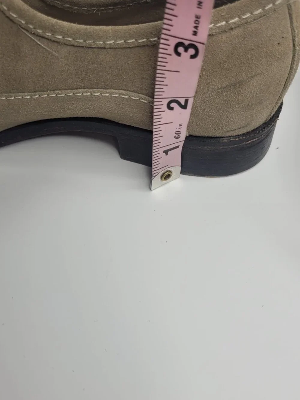 FREE PEOPLE Brady loafer suede tan gray preppy classic minimalist size 36.5